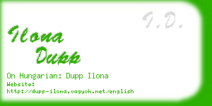 ilona dupp business card